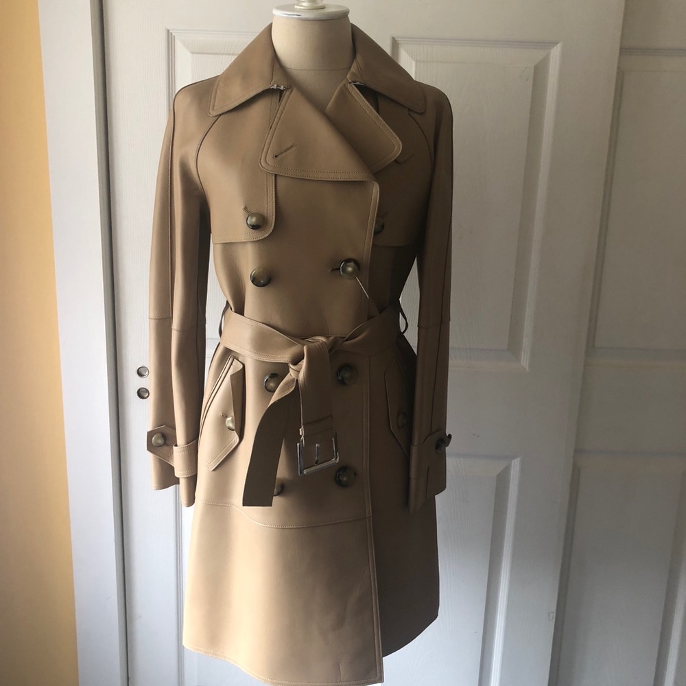 Leather Michael Kors Coat - Picture 1 of 4
